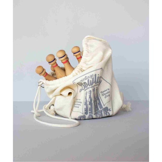 Wooden Bowling Pins - Red