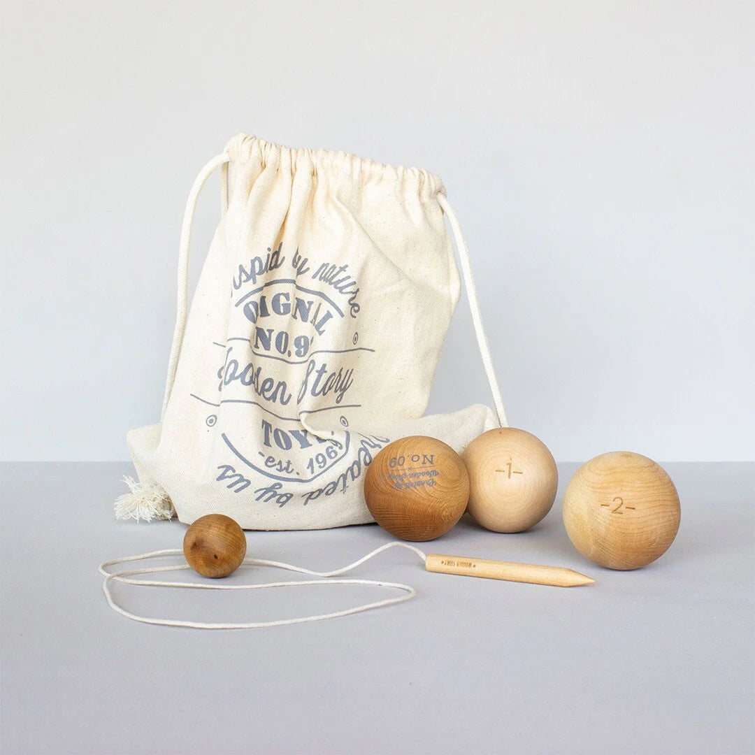 Houten jeu de boules spel