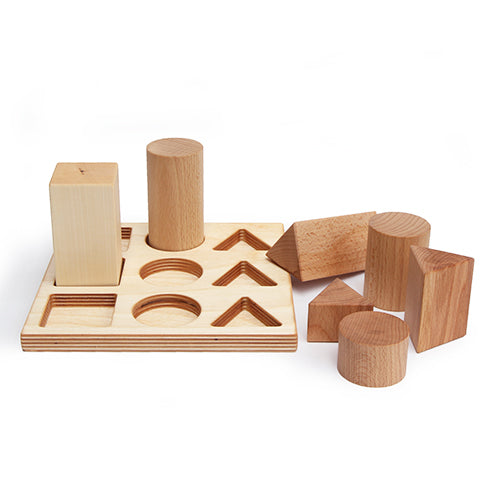 Houten vormensorteerblokken - Naturel XL