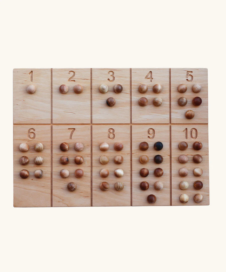 Houten Montessori-getallenbord