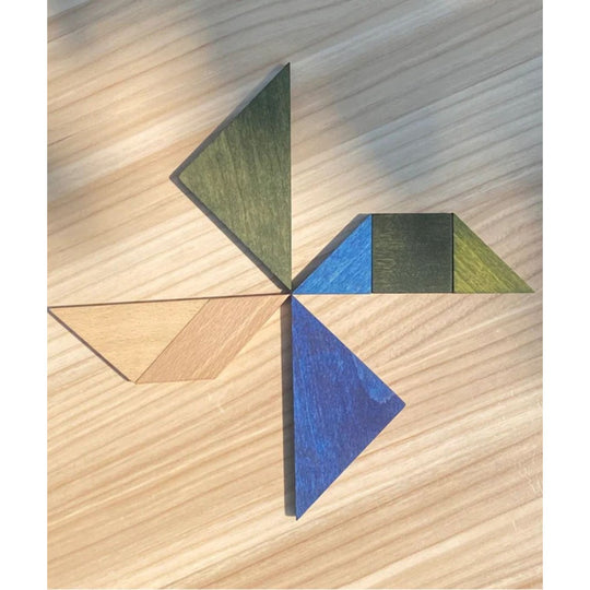 Wooden Story Tangram – Cold Color (in Storage Bag)